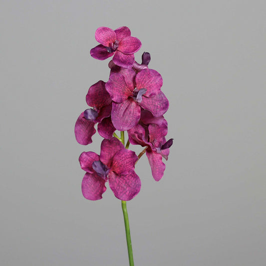 Fleur coupée Orchidée Vanda - Cymbidium - création bouquet artificiel - H.60cm - rose violet R3