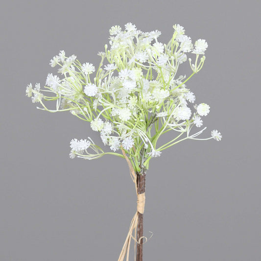 Fleur artificielle Gypsophile en botte de 3 branches - composition bouquet - H.38cm blanc Q2