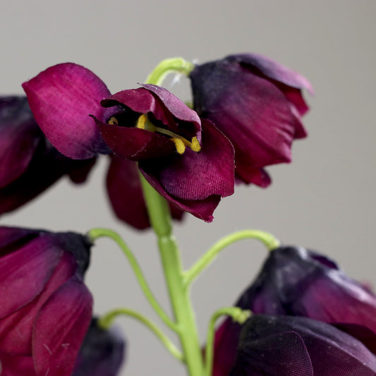 Fleur artificielle Fritillaire pourpre - composition bouquet - H.80 cm - 22 clochettes florales - MAG (Copie)