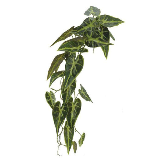 Feuillage artificiel - Chute piquet d'Alocasia - plante verte d'intérieur - H.84  Q4