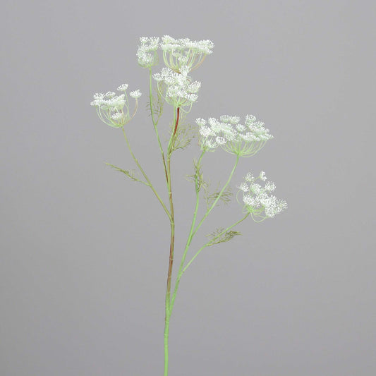 Fleur artificielle d'Aneth 7 têtes géante fleurie -  107 cm - couleur crème