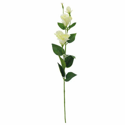 Fleur artificielle Lisianthus - composition florale - 2 fleurs et 2 boutons - H.83 cm - Blanc Q3