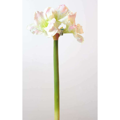 Amaryllis artificielle 3 fleurs - composition florale - H.70cm blanc - A4