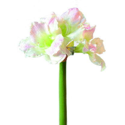 Amaryllis artificielle 3 fleurs - composition florale - H.70cm blanc - A4