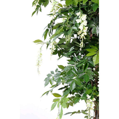 Arbre artificiel fleuri Glycine multi tree - plante d'intérieur - H.180cm blanc