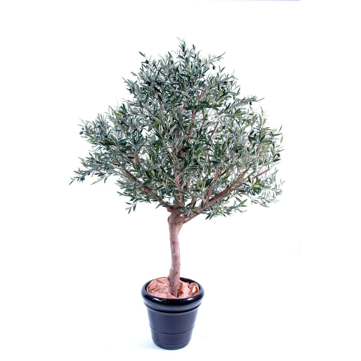 Arbre fruitier artificiel Olivier tête large et olives - plante pour intérieur - H.170cm