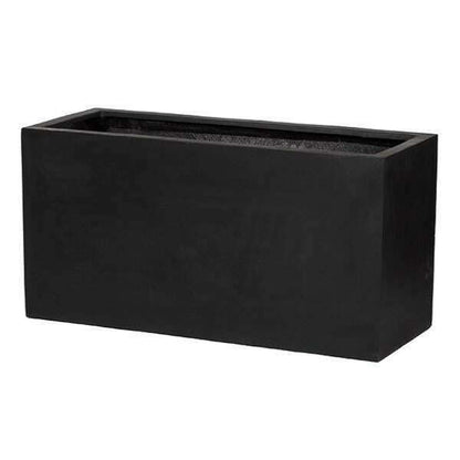 Bac pour fleur jardinière intérieur / extérieur L.150cm - H.70 - Larg.60cm - noir Fiberstone