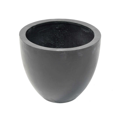 Bac pour fleur pot lotus - intérieur extérieur - H.35 x Ø.40cm noir Fiberstone