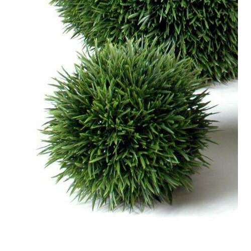 Boule d'herbe artificielle - plante pour intérieur extérieur - Ø.13cm vert ETG MEZZA
