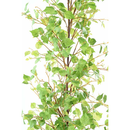 Feuillage artificiel guirlande de bouleau - décoration intérieur -  H.210 cm – Vert