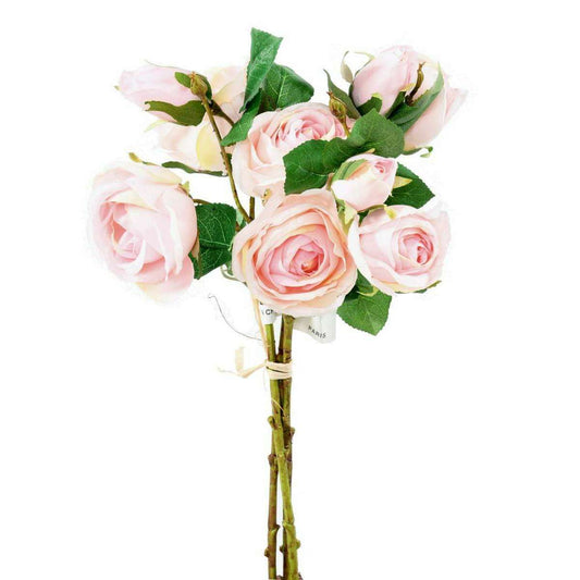 Bouquet artificiel 6 fleurs roses - décoration d'intérieur - H.45cm rose clair - M5