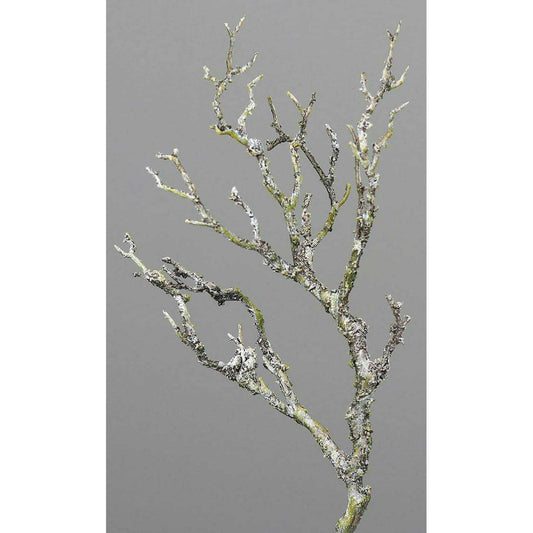 Branche artificielle bois avec mousse et lichen - décoration d'intérieur - H.30cm Q3
