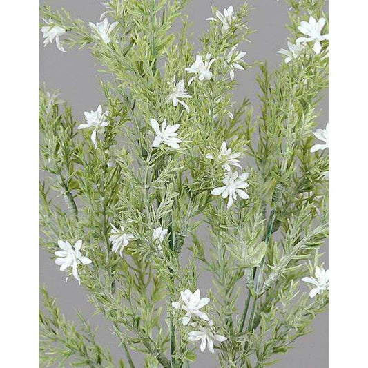 Branche artificielle fleurie – composition florale - H.32cm blanc P2