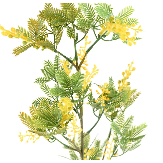 Branche artificielle Mimosa fleuri - décoration d'intérieur - H.80cm - K2