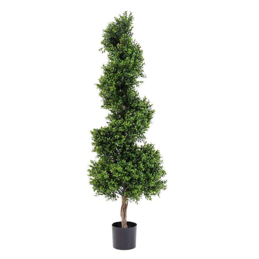 Buis Artificiel New Spirale - intérieur extérieur - H.150cm vert