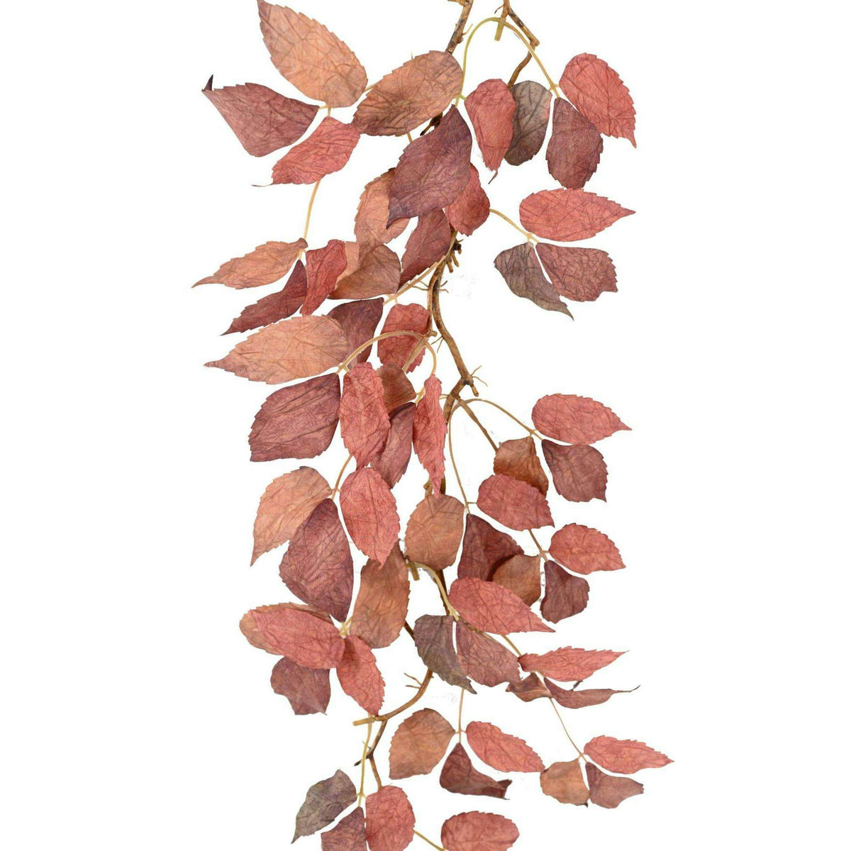 Chute artificielle de vigne vierge - décoration d'intérieur - H.115cm rouge automne U1