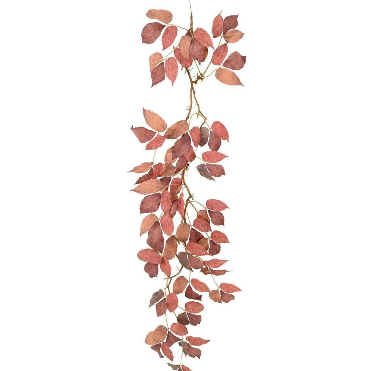 Chute artificielle de vigne vierge - décoration d'intérieur - H.115cm rouge automne U1
