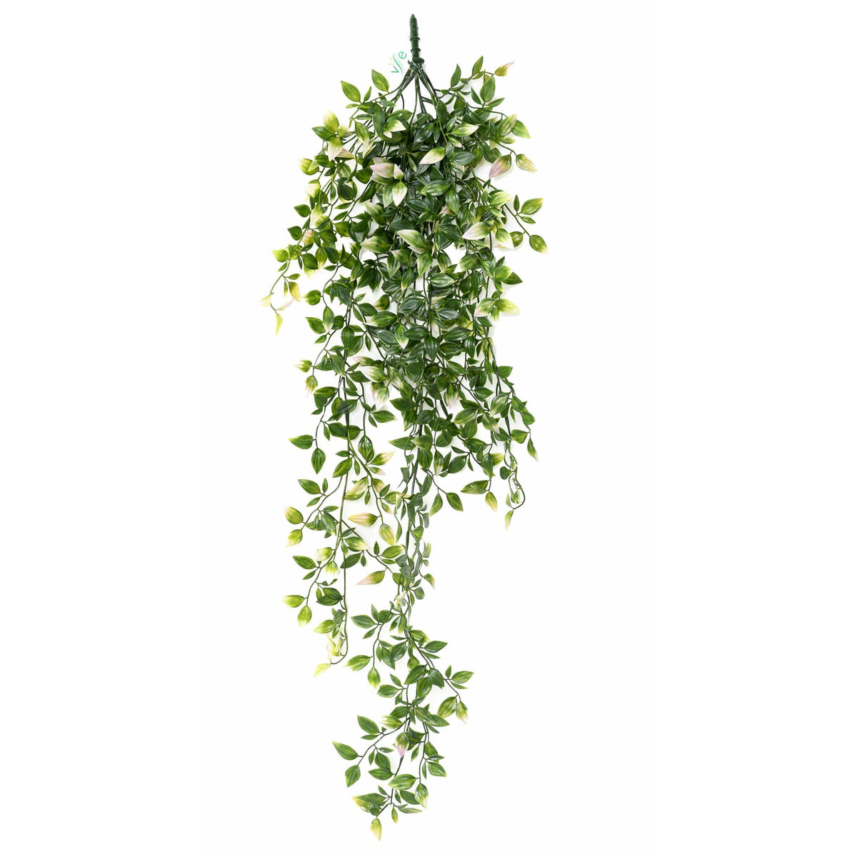 Chute artificielle Tradescantia résistant UV - plante pour extérieur - H.85cm vert rose - U1