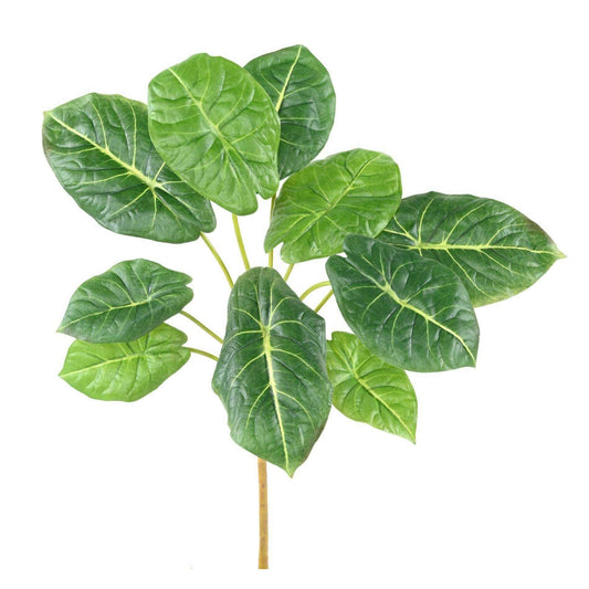 Feuillage artificiel Alocasia 10 feuilles - plante verte d'intérieur - H.50cm A4