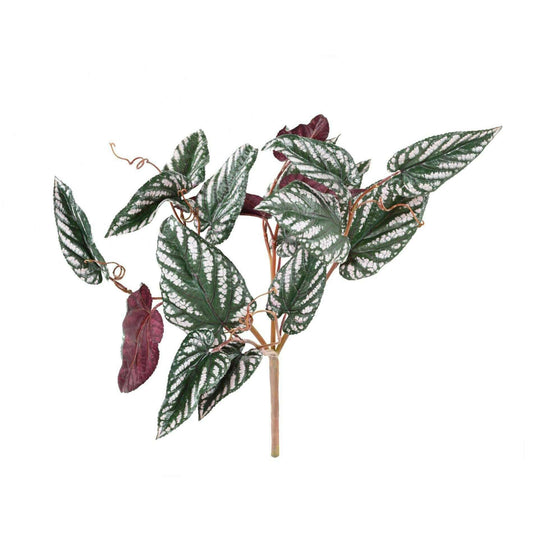Feuillage artificiel Bégonia Muculata en piquet - plante d'intérieur - H.50cm - B3