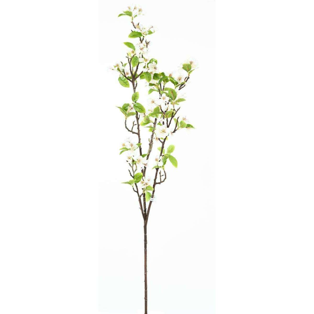 Feuillage artificiel branche Pommier XL - décoration pour intérieur - H.125cm blanc - K3