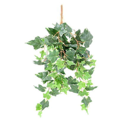 Feuillage artificiel chute de Lierre Hollandais - 118 feuilles artificielles - H.60cm vert blanc - I4