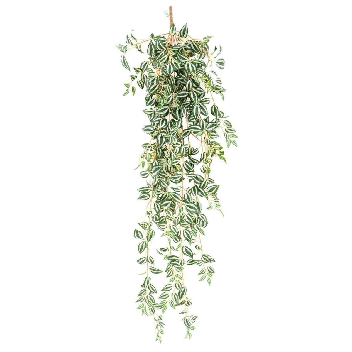 Feuillage artificiel chute de Tradescantia - plante d'intérieur - H.110cm vert blanc - U2