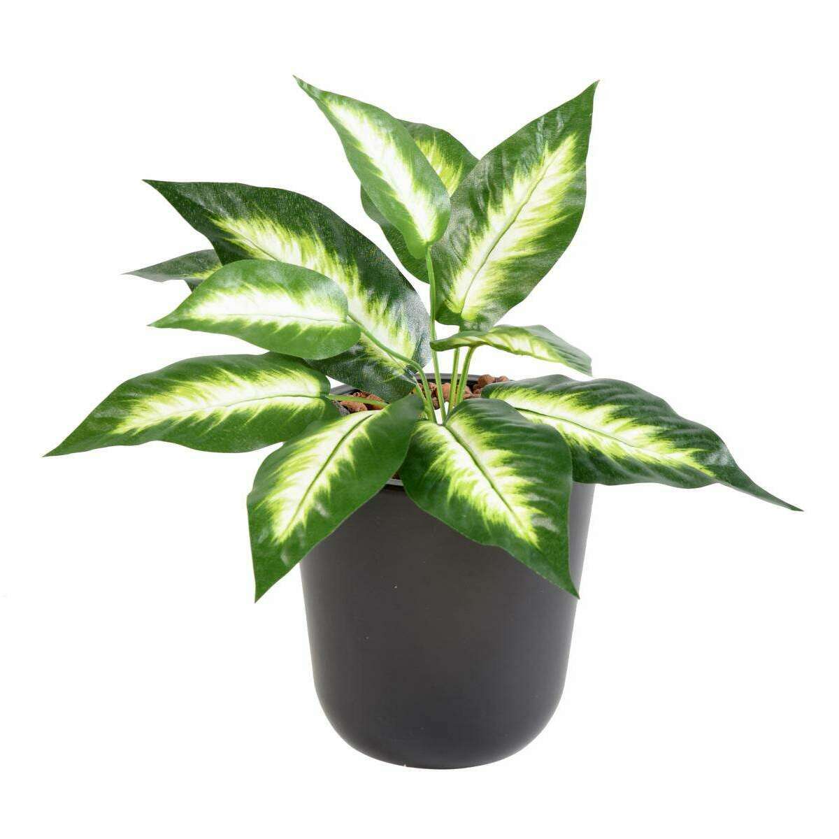 Feuillage artificiel Dieffenbachia mini en piquet - intérieur - H.30cm panaché E4