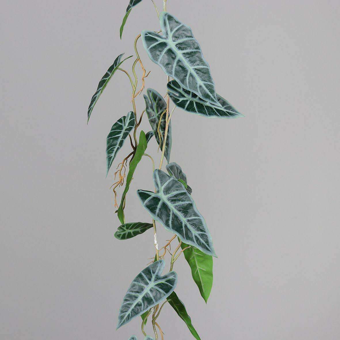 Feuillage artificiel Guirlande Alocasia - plante verte d'intérieur - H.115cm - P2