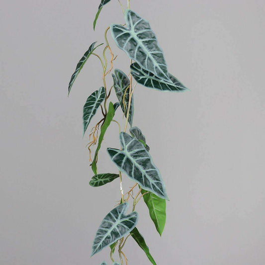 Feuillage artificiel Guirlande Alocasia - plante verte d'intérieur - H.115cm - P2