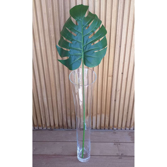 Feuille artificielle de Monstera - décoration d'intérieur - H.106cm vert - Z1