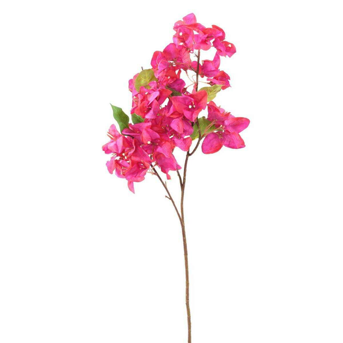 Fleur artificielle branche de bougainvillier - 55 fleurs 5 feuilles - H.70cm fuchsia B3