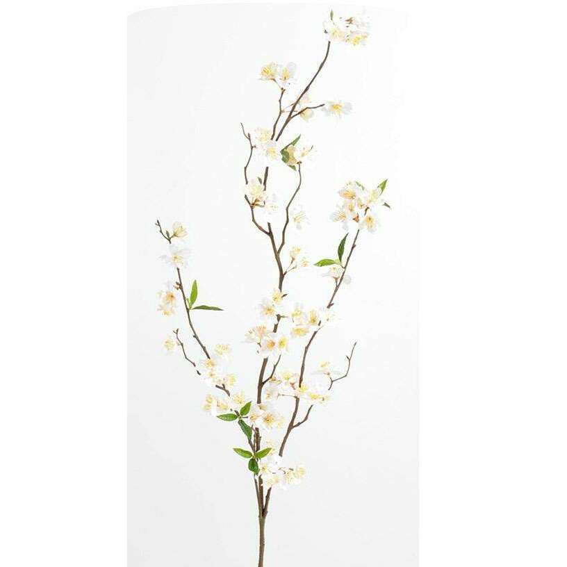 Fleur artificielle branche de cerisier blanc 76 fleurs H.115cm D5