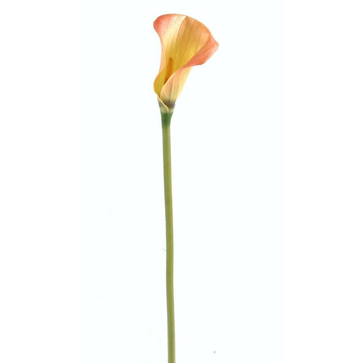 Fleur artificielle Calla Lily - création bouquet - H.90 cm rose orange A3