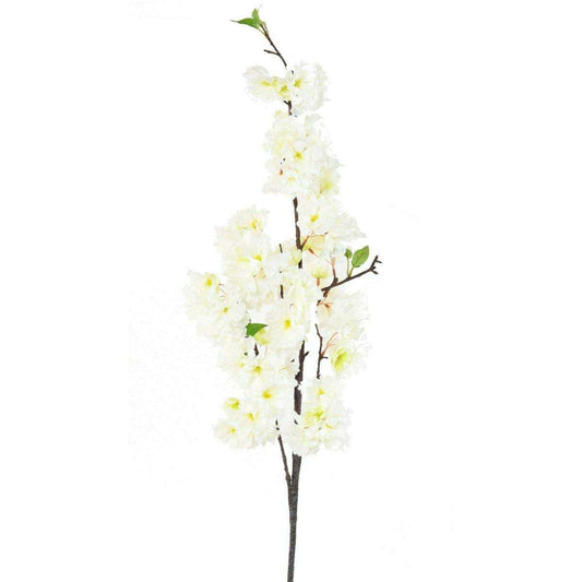 Fleur artificielle cherry blossom - branche de cerisier - H.125cm blanc C2