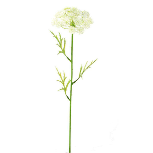 Fleur artificielle Daucus - création bouquet pour intérieur - H. 55cm blanc F1
