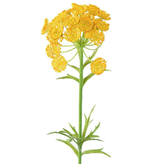 Fleur artificielle Daucus - création bouquet pour intérieur - H. 55cm jaune F1