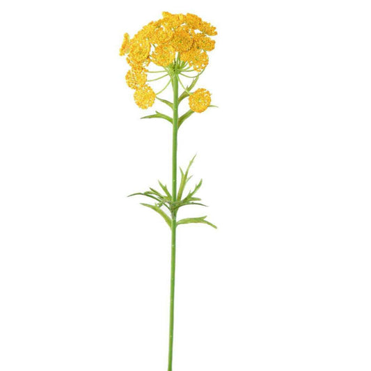 Fleur artificielle Daucus - création bouquet pour intérieur - H. 55cm jaune F1