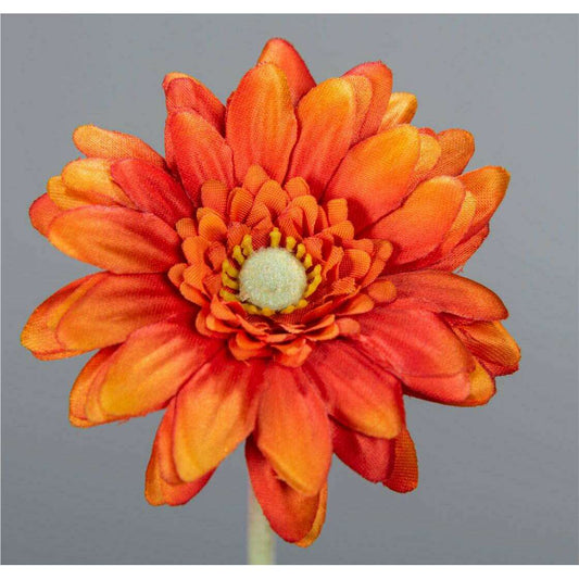 Fleur artificielle Gerbera mini - composition bouquet - H.47cm orange R2