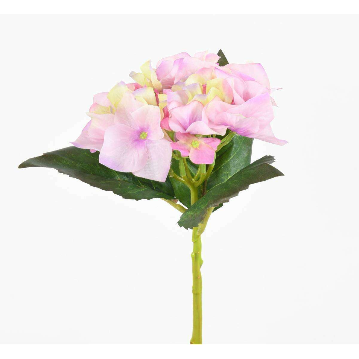 Fleur artificielle Hortensia - composition bouquet - H. 35 cm lilas crème H2
