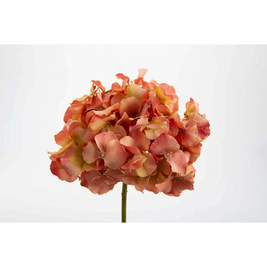 Fleur artificielle Hortensia Altona - création bouquet - H.48cm corail S3
