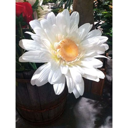 Fleur artificielle Marguerite géante- décoration d'intérieur - H.125cm blanche ETG MEZZA