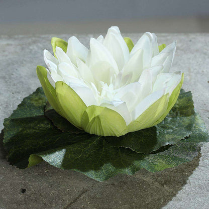 Fleur artificielle Nénuphar Lotus - décoration d'intérieur - Ø.12cm crème R1