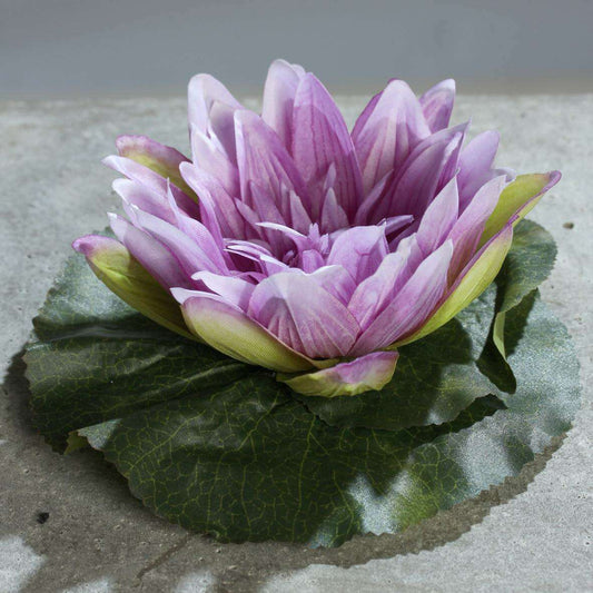 Fleur artificielle Nénuphar Lotus - décoration d'intérieur - Ø.12cm lavande R1