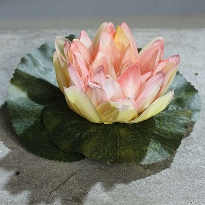 Fleur artificielle Nénuphar Lotus - décoration d'intérieur - Ø.12cm rose R1