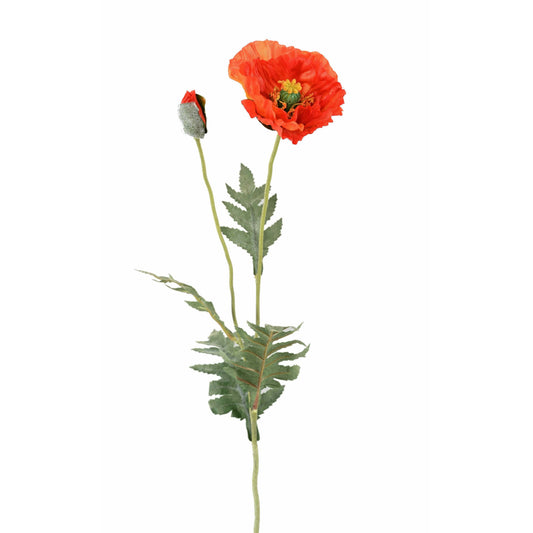 Fleur artificielle Pavot 1T 1B - fleur des champs - H.72cm orange - K6