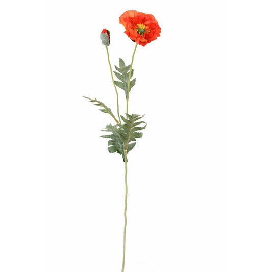 Fleur artificielle Pavot 1T 1B - fleur des champs - H.72cm orange - K6