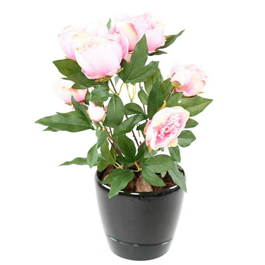 Fleur artificielle Pivoine 6 Fleurs- plante fleurie en piquet - H.60cm rose L3