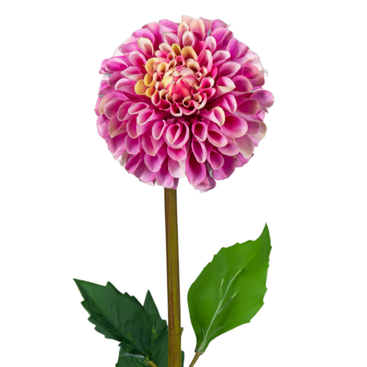 Fleur artificielle tige de Dahlia - composition florale - H.96cm mauve R1