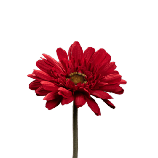Fleur artificielle tige de Gerbera - composition bouquet - H.64cm rouge R2